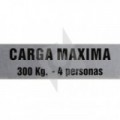 PLATE MAXIMAL CHARGE 300 KG.
