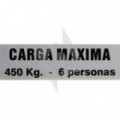 PLATE MAXIMAL CHARGE 450 KG.