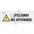 ADHESIVE LABEL DO NOT LEAN ON BALUSTRA.