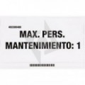 STICK.MAX NO PEOPLE- MAINTENANCE EN81.20